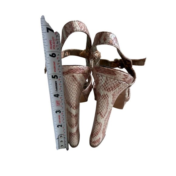 SAM EDELMAN Snake Print Platform Heels Sandals Size 8 - Picture 7 of 9